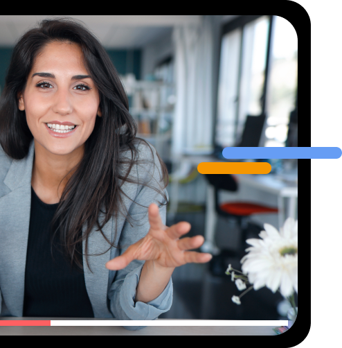 Professional on video call